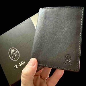 NWT Espresso EL Potro Leather Wallet New in Box Billfold Bifold Mens UnisexSpain
